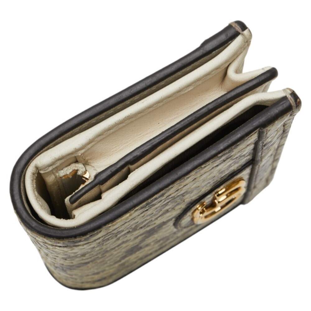 Gucci Ophidia GG Python Bi fold Compact Wallet Wh… - image 4